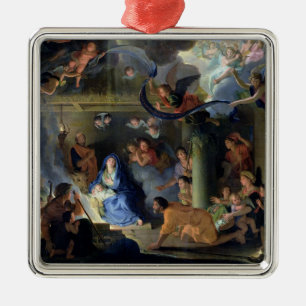 Adoration of the Shepherds, 1689 Metal Ornament