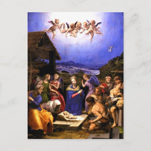 Adoration of the Shepherds _ Bronzino _ Italian Postcard