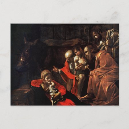 Adoration Of The Shepherds By Caravaggio (1609) Postcard