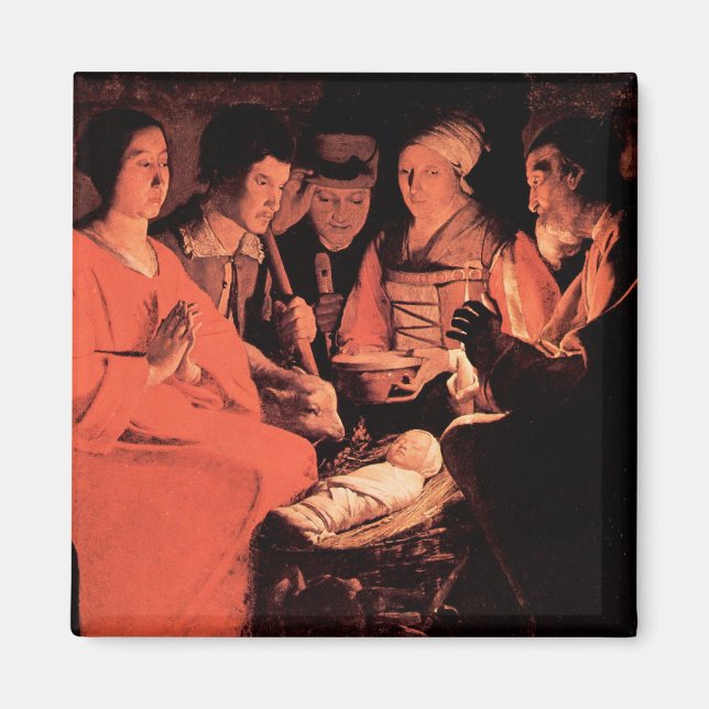 Adoration of the Shepherds by Georges de La Tour Magnet (Front)