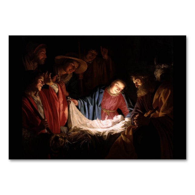 Adoration of the Shepherds by Gerard van Honthorst Table Number (Front)