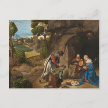 Adoration Of The Shepherds By Giorgione Christmas Holiday Postcard by decodesigns at Zazzle