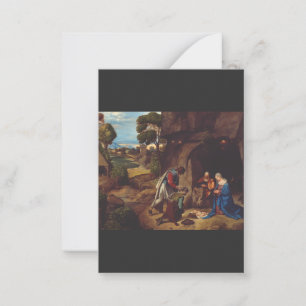 Adoration of the Shepherds by Giorgione Note Card