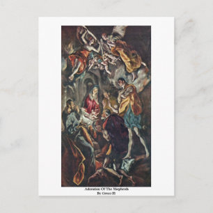 Adoration Of The Shepherds By Greco El Postcard