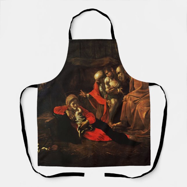 Adoration of the Shepherds (Caravaggio) Apron (Front)