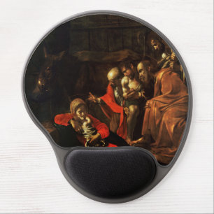 Adoration of the Shepherds (Caravaggio) Gel Mouse Pad