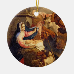 Adoration of the Shepherds Ceramic Ornament