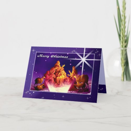 Adoration of the Shepherds Christmas  Holiday Card