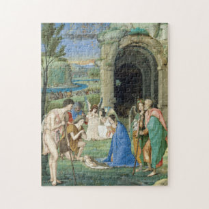 Adoration of the Shepherds, circa 1500 Jigsaw Puzzle