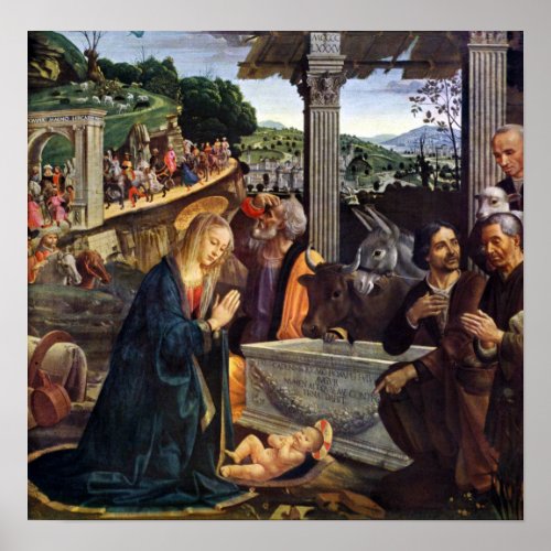 Adoration of the Shepherds _ Domencio Ghirlandaio Poster