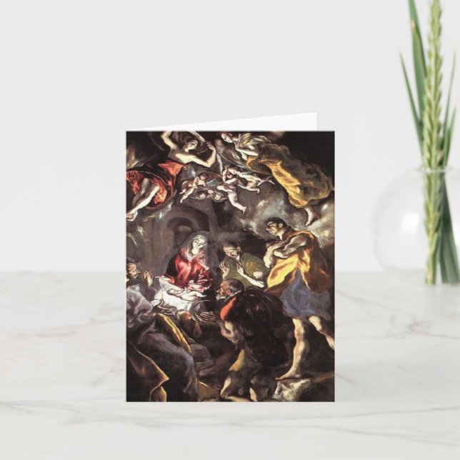 Adoration of the Shepherds - El Greco Holiday Card (Front)