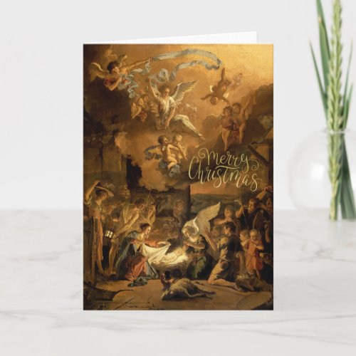 Adoration of the Shepherds Fine Art Christmas Holiday Card
