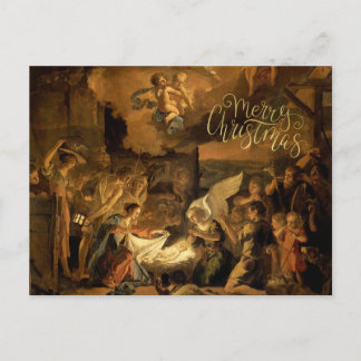 Adoration of the Shepherds Fine Art Christmas Holiday Postcard