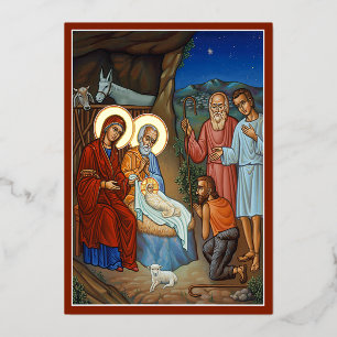 Adoration of the Shepherds Foil Invitation