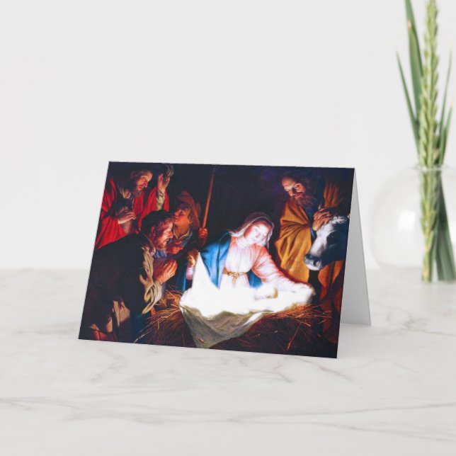 Adoration of the Shepherds Holiday Card (Front)