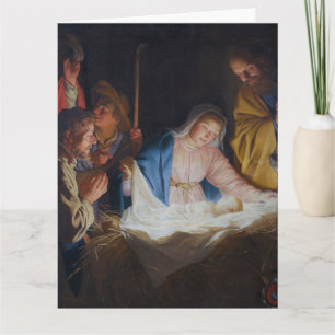 Adoration of the shepherds - Honthorst - Christmas Card