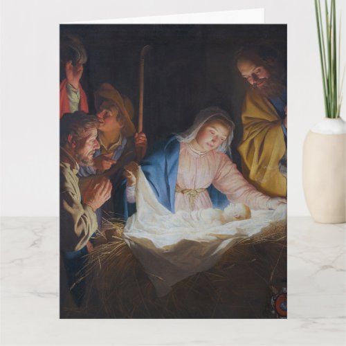 Adoration of the shepherds _ Honthorst _ Christmas Card