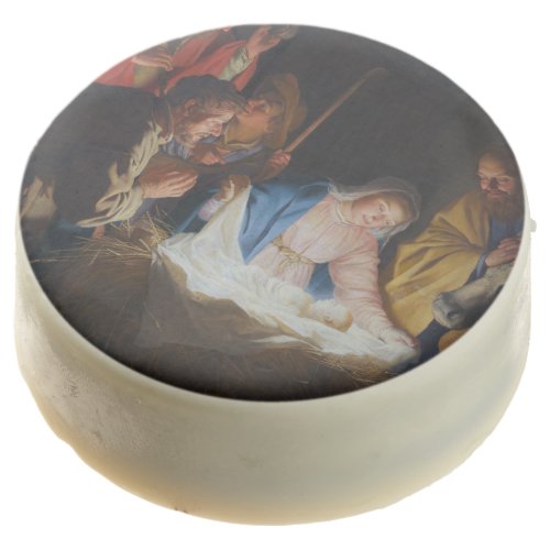 Adoration of the shepherds _ Honthorst _ Christmas Chocolate Covered Oreo