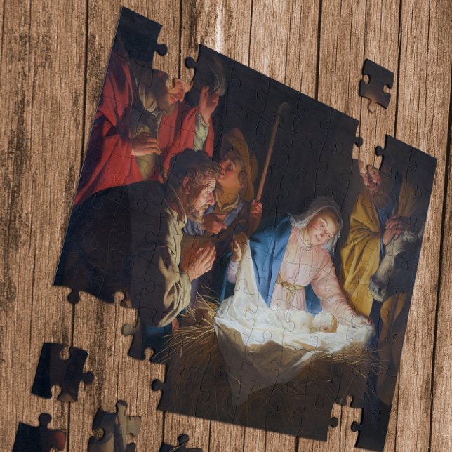 Adoration of the shepherds - Honthorst - Christmas Jigsaw Puzzle (Creator Uploaded)