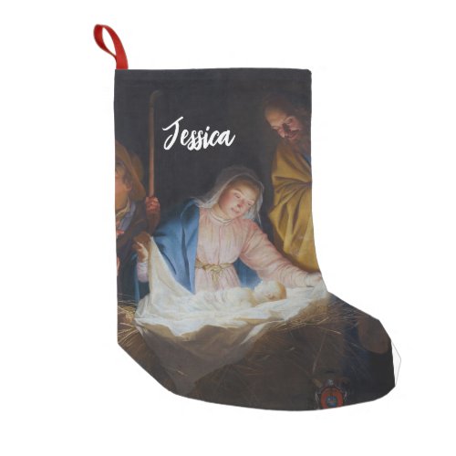 Adoration of the shepherds _ Honthorst _ Christmas Small Christmas Stocking