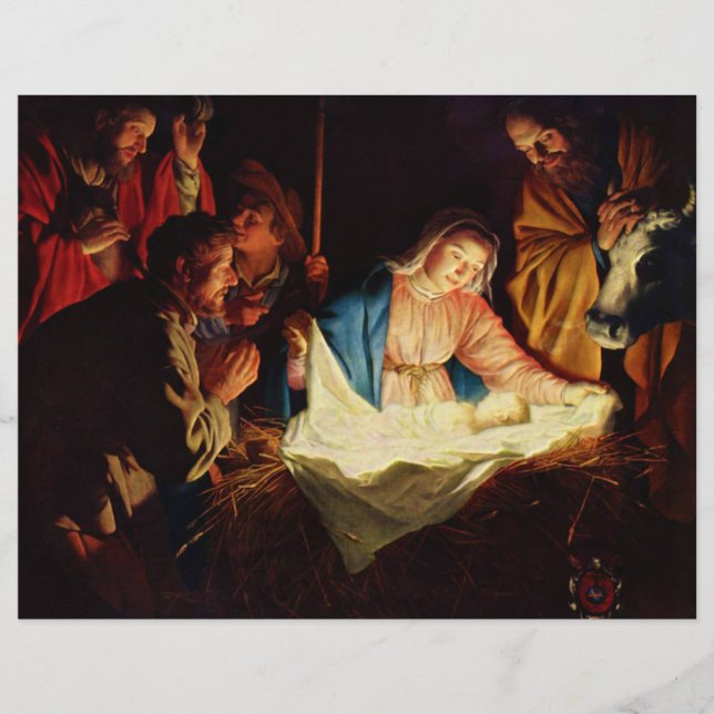 Adoration of the Shepherds - Honthorst Flyer (Front)