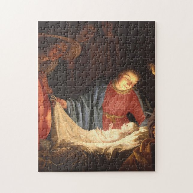 Adoration of the Shepherds - Honthorst Jigsaw Puzzle (Vertical)