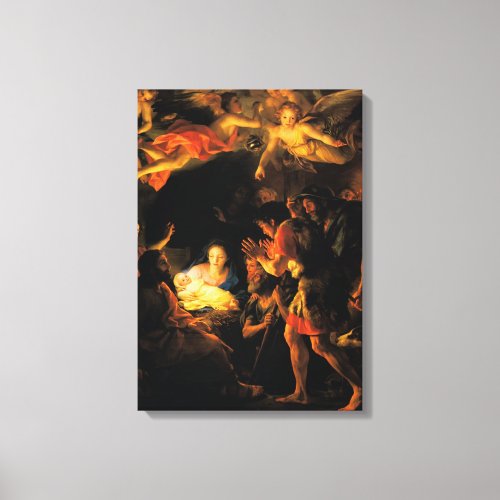 Adoration of the Shepherds Nativity Canvas Print