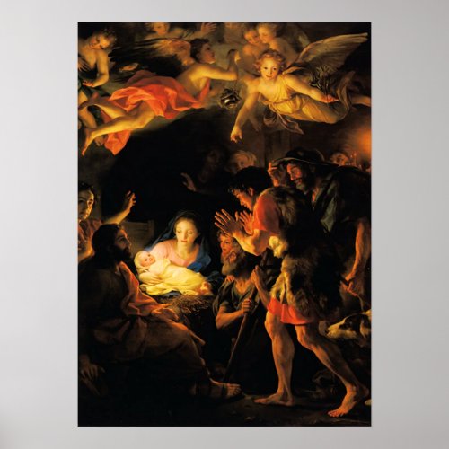 Adoration of the Shepherds Nativity Poster