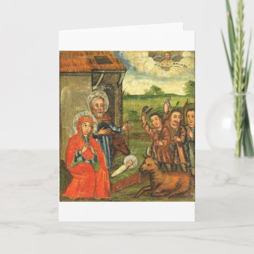 Adoration of the Shepherds Ukrainian Icon Card