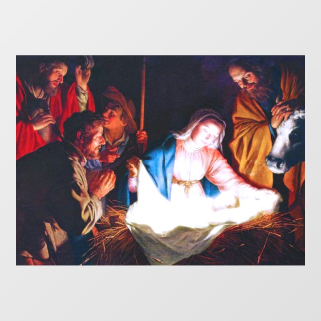 Adoration of the Shepherds Window Cling (Sheet)