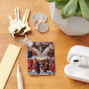 Adoration of the Trinity by Albrecht Durer, 1511 Keychain