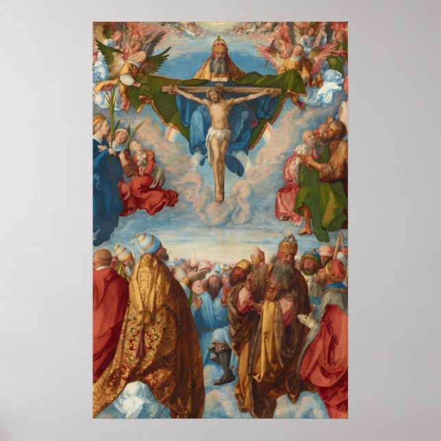 Adoration of the Trinity, detail by Albrecht Durer Poster (Front)