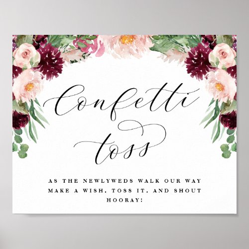 Adore Confetti Toss Send Off Newlywed Wedding Sign