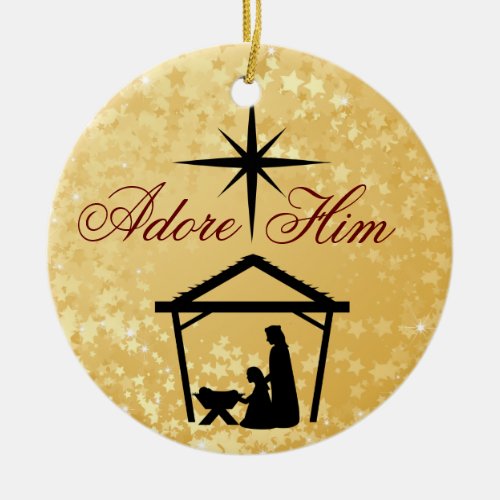 Adore Him _ Nativity Scene Ornament