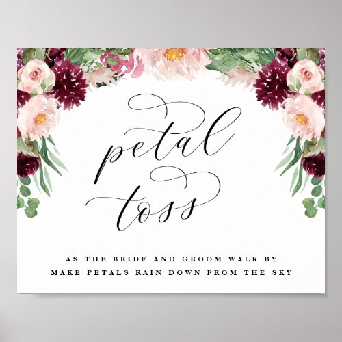 Adore Petal Toss Send Off Newlywed Wedding Sign