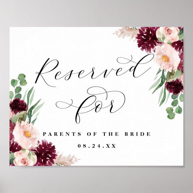 Adore | Reserved for Custom Text Wedding Sign (Front)