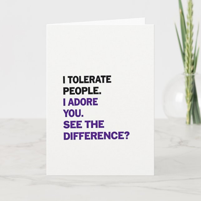 Adore You Difference Card (Front)