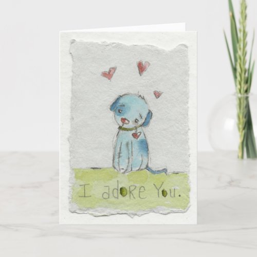 Adore You Dog _ Valentine Love Card