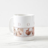 Adored Baby Photo Collage with 6 Square Pictures Coffee Mug (Front Left)