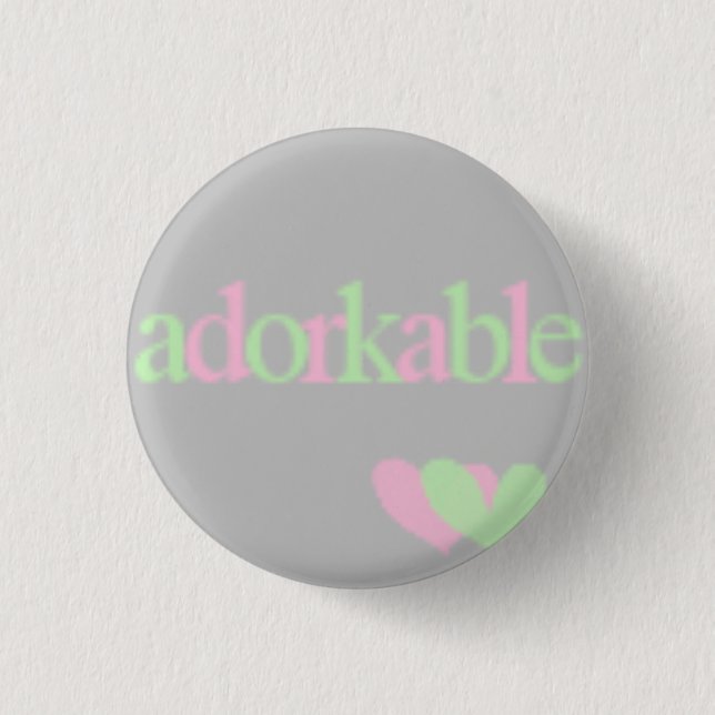 adorkable pinback button (Front)