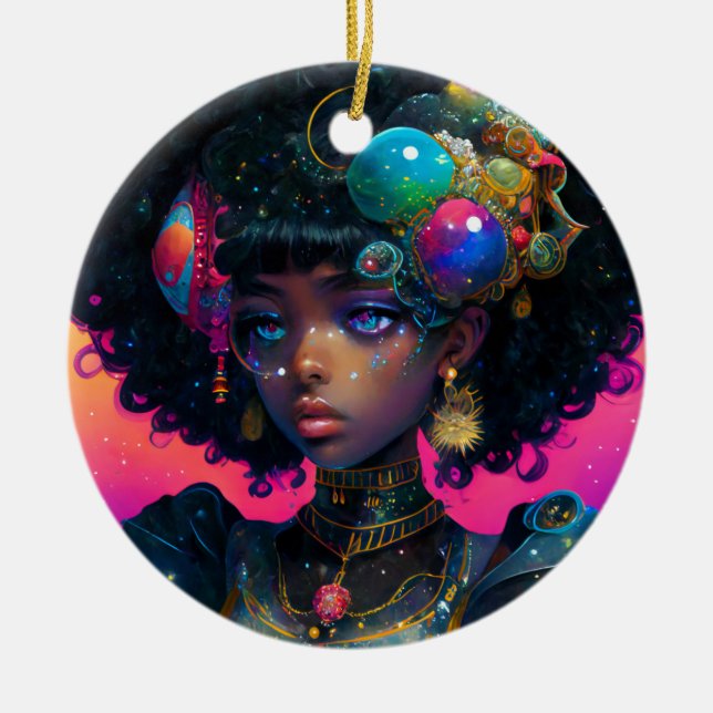 Adorned Knight Ceramic Ornament (Front)