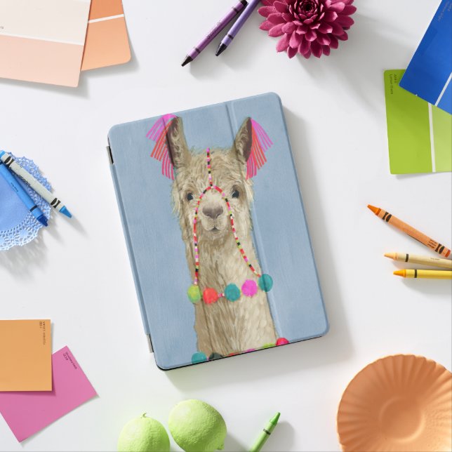 Adorned Llama - Beige iPad Pro Cover (Desk)
