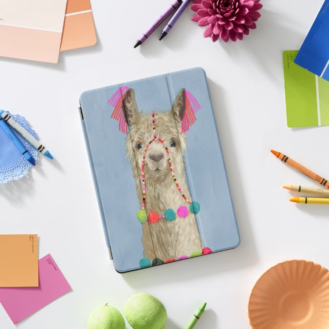 Adorned Llama - Beige iPad Pro Cover (Desk)