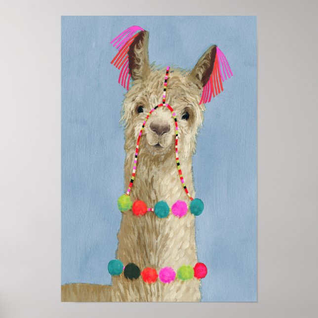 Adorned Llama - Beige Poster (Front)