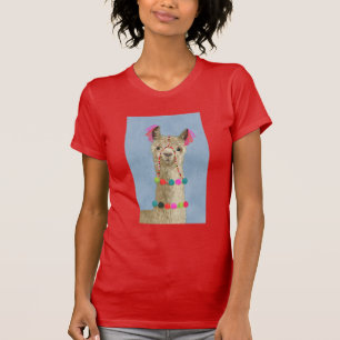 Adorned Llama - Beige T-Shirt