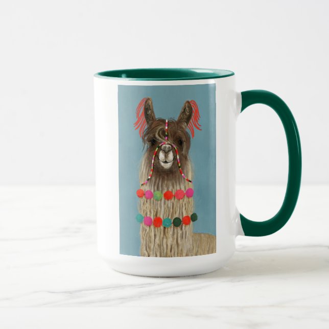 Adorned Llama - Brown Mug (Right)