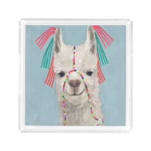 Adorned Llama - White Acrylic Tray