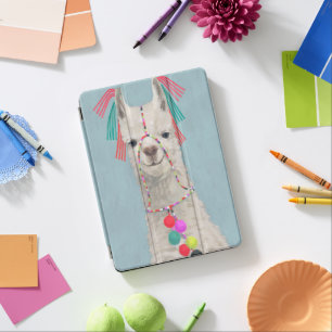 Adorned Llama - White iPad Pro Cover