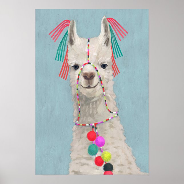 Adorned Llama - White Poster (Front)