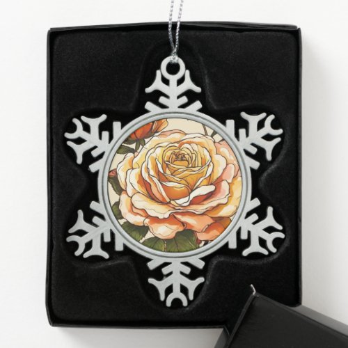Adorned Opulence Embrace Timeless Beauty with Our Snowflake Pewter Christmas Ornament